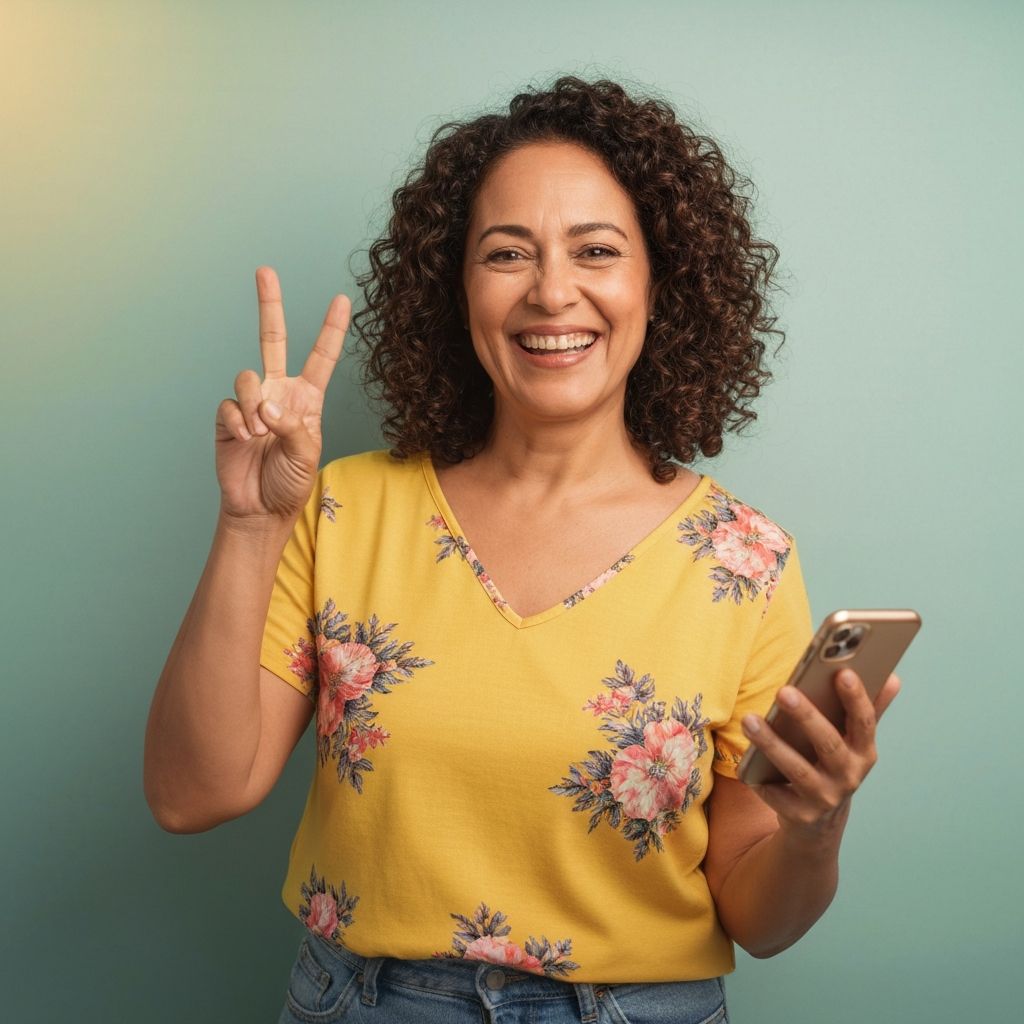 Woman using Qlean app